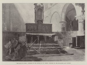 I Tumulti a Parigi, Interno della Chiesa di San Giuseppe, devastata dai Socialisti Domenica Scorsa da Henry Charles Seppings Wright
